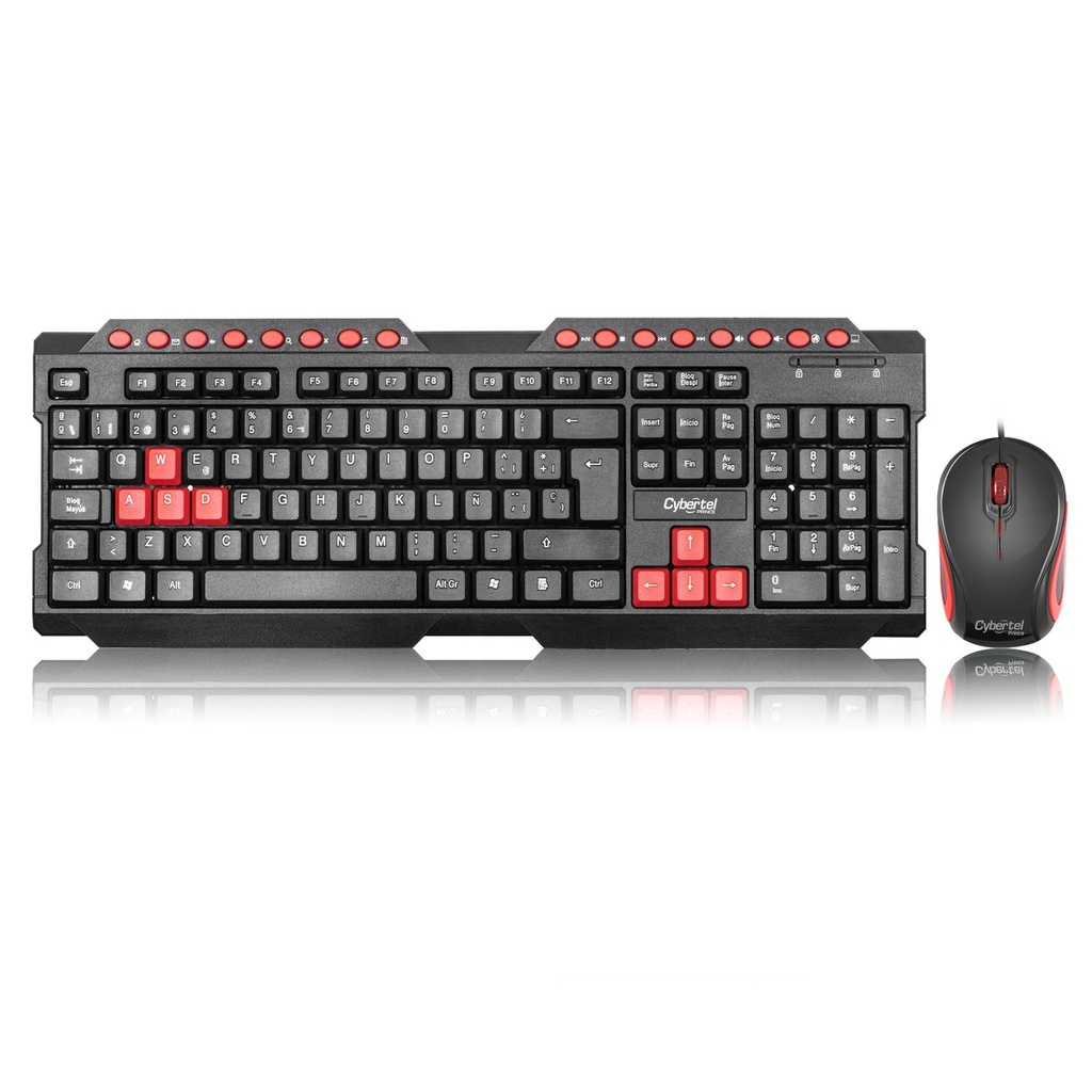 KIT TECLADO Y MOUSE CYBERTEL HAMILTON, CYB T109, USB