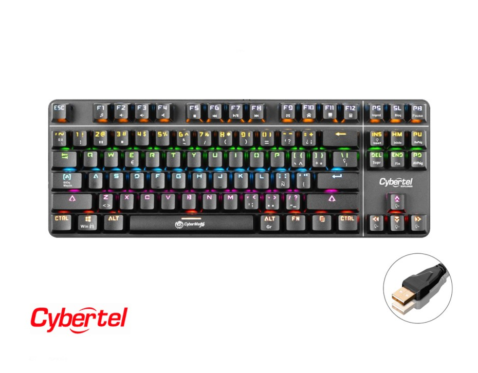 TECLADO MECANICO CYBERTEL EXPLORER, GK 1002, USB
