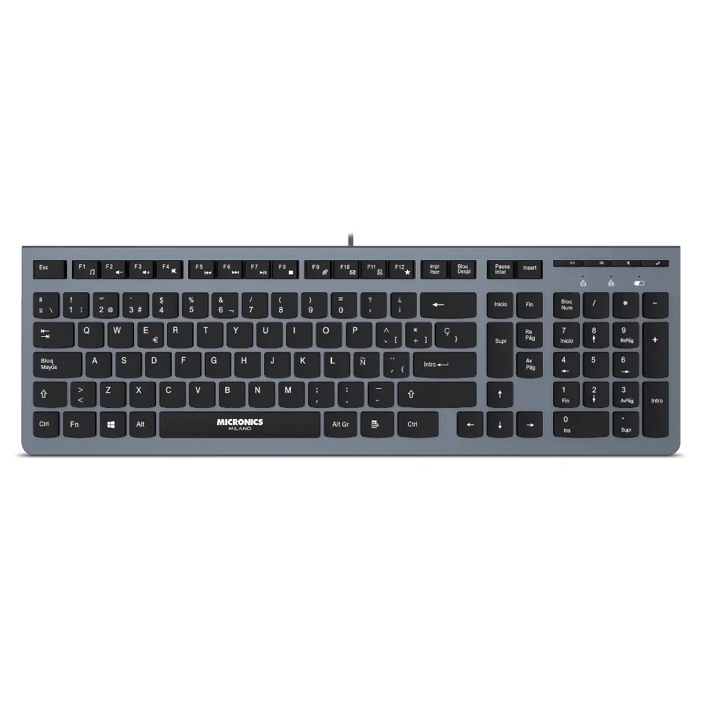 TECLADO MICRONICS MILANO, MIC K704X, USB