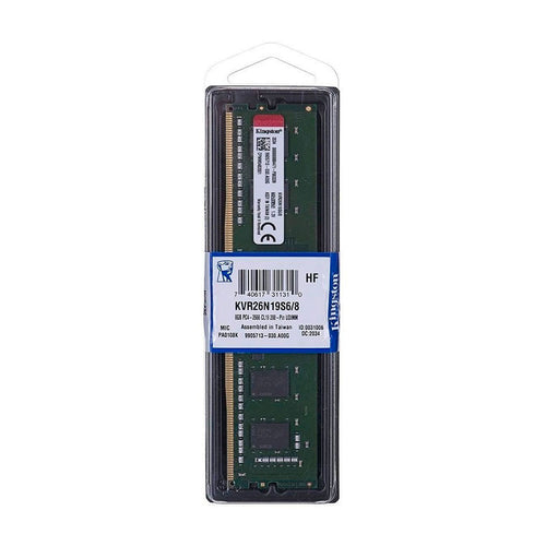 MEMORIA RAM KINGSTON KVR26N19S6/8 DDR4 8GB, 2666