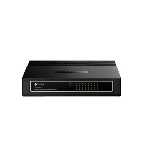 SWITCH TP-LINK TL-SF1016D, 16 PUERTOS BASE 10/100MBPS, CASE PLATICO