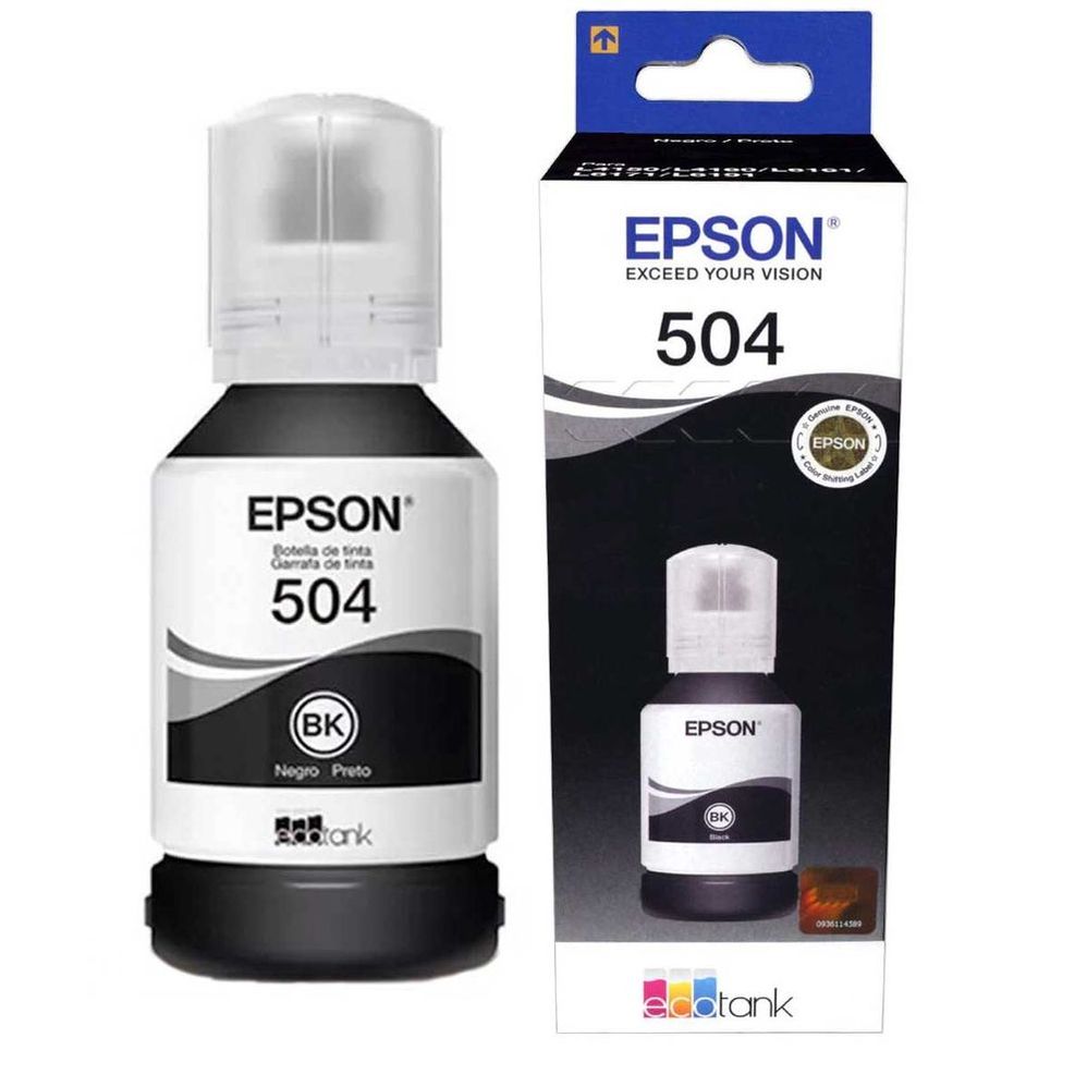 Tinta Epson 504, negro, 127ml, caja