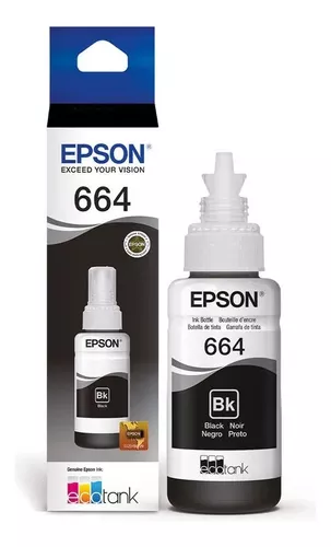 Tinta Epson 664, negro, 70ml, caja