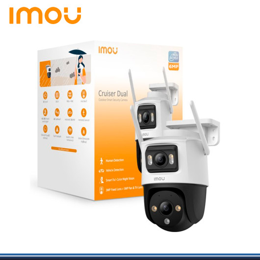 CAMARA EXTERIOR DUAL, IMOU CRUISER DUAL 8MP WIFI/RJ45 4MP+4MP 3K