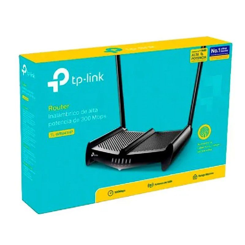 ROUTER TP -LINK TL-WR841HP ROMPE MUROS, 300MBPS, 2.4GHZ, 2 ANTENAS 9DBI