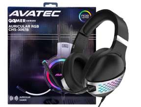 AUDIFONO GAMING AVATEC, CHS-3064BS, JACK 3.5MM, USB