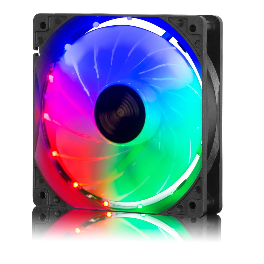 VENTILADOR PARA GABINETE GAMER, AIRBOOM TURBINE RAIMBOW, AB125, 12CM, RAINBOW