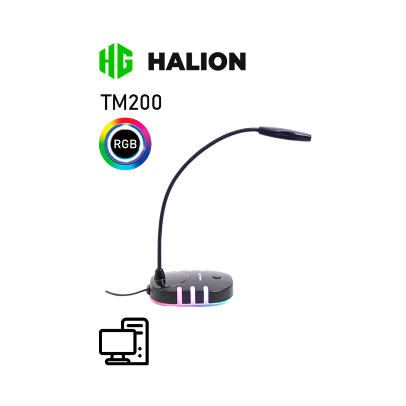 MICROFONO GAMER HALION, TM 200, USB