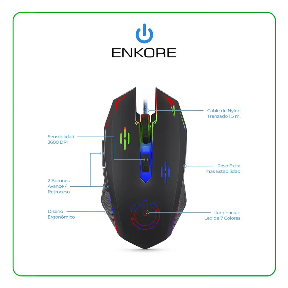 MOUSE GAMING ENKORE BRAIN, EMK 302