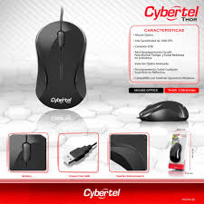 MOUSE CYBERTEL THOR, CYB M100K, NEGRO