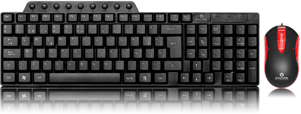 KIT TECLADO Y MOUSE ENKORE SAVAGE, ENT 1500, USB
