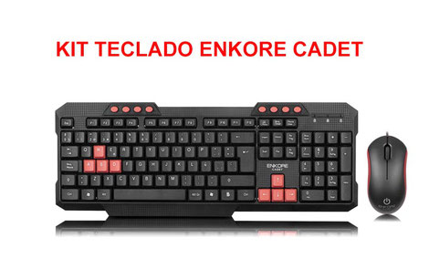 KIT TECLADO Y MOUSE ENKORE CADET, ENT 315, USB