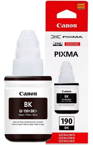 Tinta Canon GI - 190 BK, negro 135ml, caja