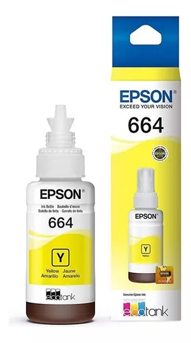 Tinta Epson 664, amarillo, 70ml, caja