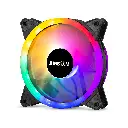 VENTILADOR PARA GABINETE GAMER, AIRBOOM AUREOLA DOBLE RAIMBOW, AB 111, 12CM, RAINBOW